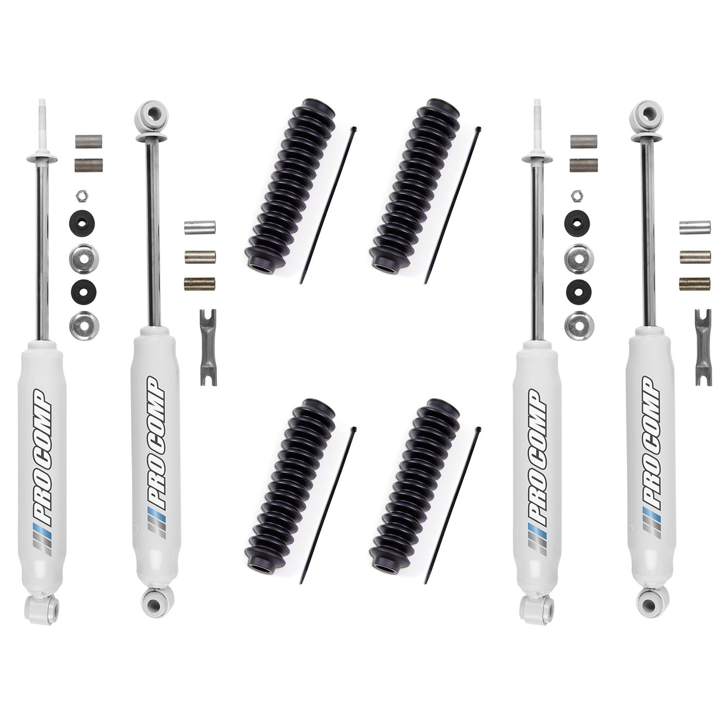Pro Comp ES3000 Shocks + Boots Set for 8096 Ford Bronco 4WD w/6" lift